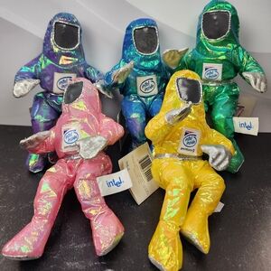 Rare Complete Set! 1997 Intel BunnyPeople Plush Dolls — All 5 Colors NWT